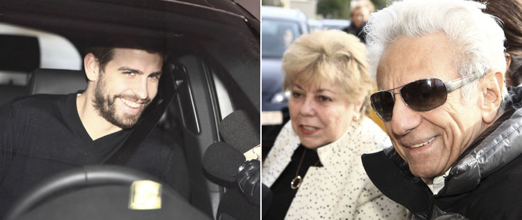 Gerard Piqué e pais de Shakira visitam a cantora no hospital