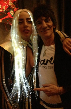 Ronnie Wood, dos <I>Rolling Stones</i>, tieta Lady Gaga