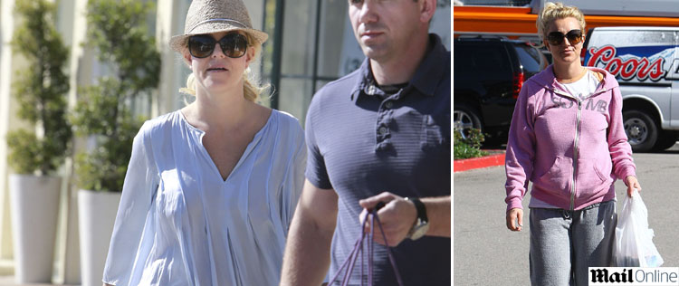 Britney Spears é flagrada sem sutiã e com visual desleixado