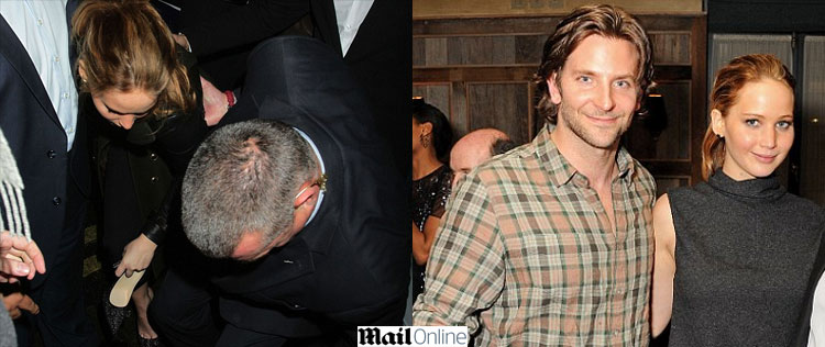 Jennifer Lawrence tem momento Cinderela com Bradley Cooper. Entenda aqui!