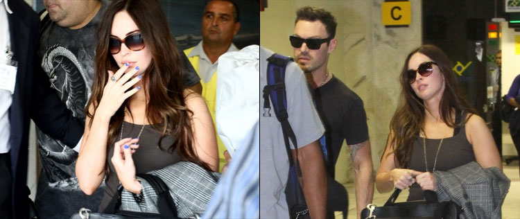 Megan Fox desembarca no Rio de Janeiro