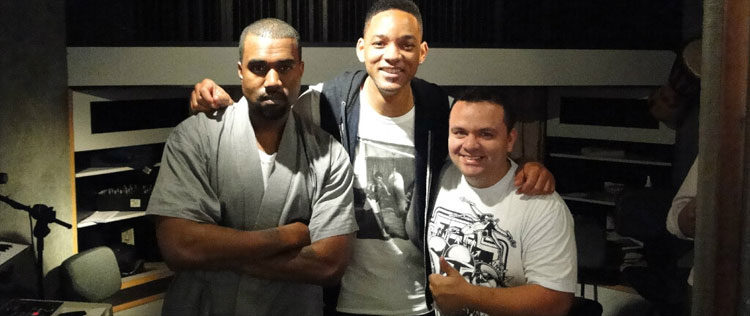 Kanye West e Will Smith vão a estúdio de gravação no Rio de Janeiro