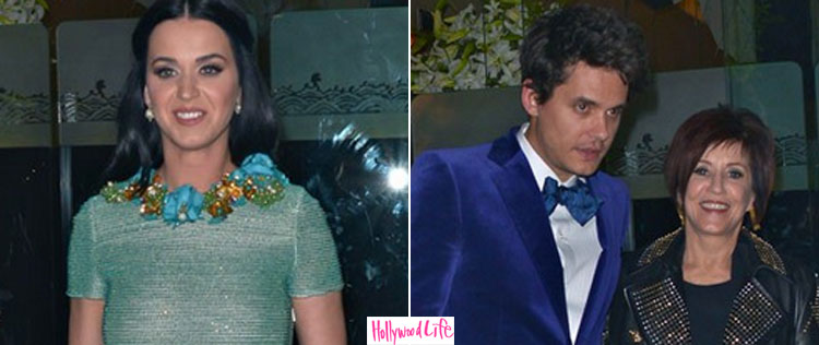 Katy Perry e John Mayer saem para jantar com os pais dela