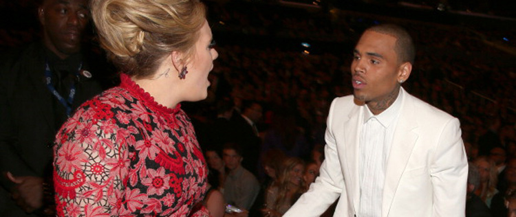 Chris Brown agradece Adele. Entenda!