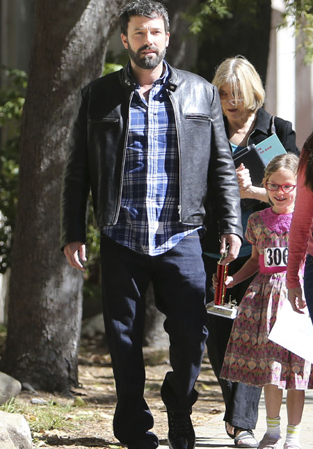 Ben Affleck leva a filha para concurso antes do <I>Oscar</i>