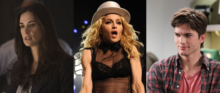 Madonna prefere Ashton Kutcher a Demi Moore. Entenda!