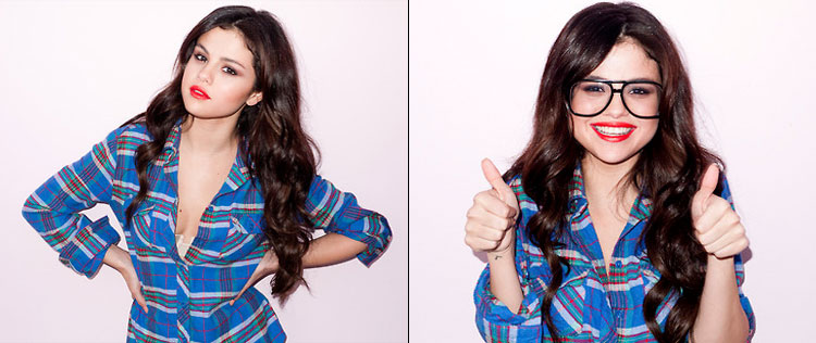 Selena Gomez posa descontraída para fotógrafo