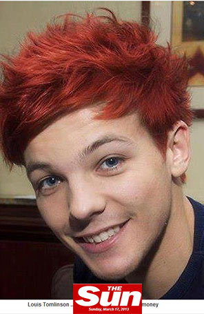 Louis Tomlinson, da <i>One Direction</i>, tinge o seu cabelo de vermelho. Confira!