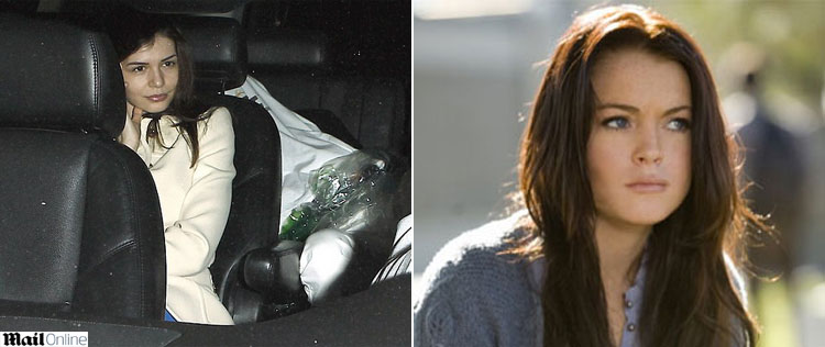 Lindsay Lohan tenta chegar escondida em balada após a audiência
