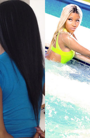 Nicki Minaj divulga foto do seu cabelo ao natural