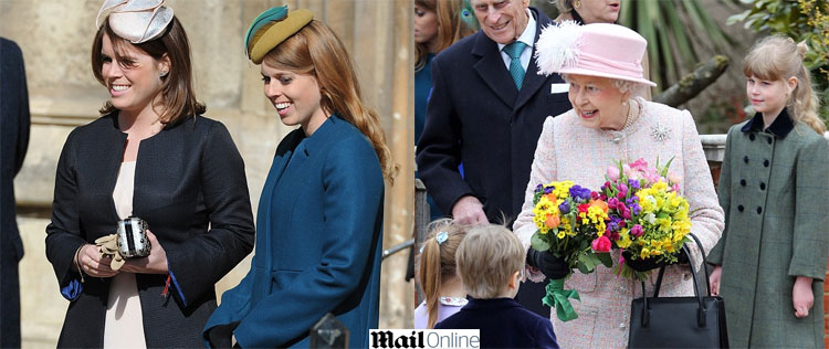 Rainha Elizabeth II comemora o feriado da Páscoa ao lado de suas netas