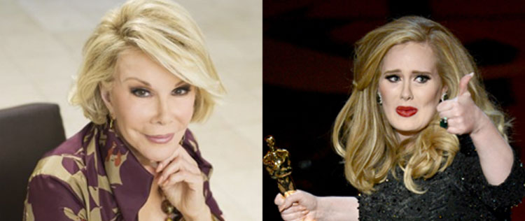 Mais uma vez Joan Rivers alfineta Adele