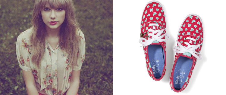 Taylor Swift desenha calçados para a <i>Keds</i>