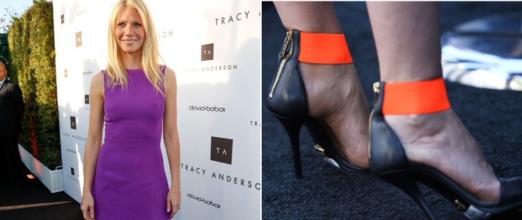 Gwyneth Paltrow esquece etiqueta na sandália que usou em um evento