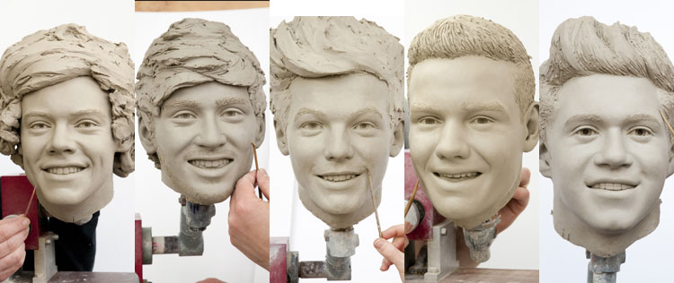 Confira as prévias das estátuas de cera dos integrantes da <i>One Direction</i>
