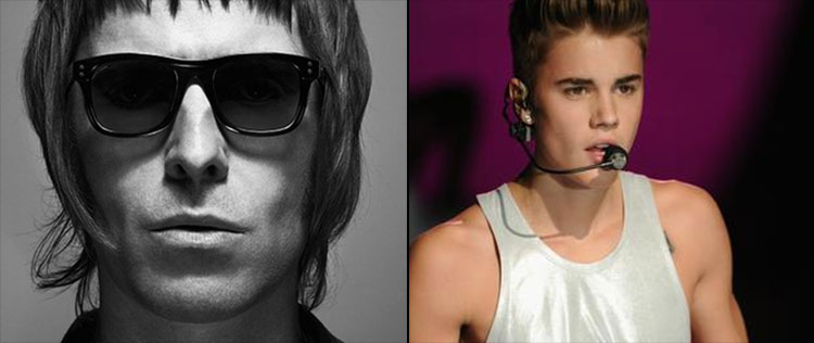 Liam Gallagher, ex-vocalista do <i>Oasis</i>, é fã de Justin Bieber
