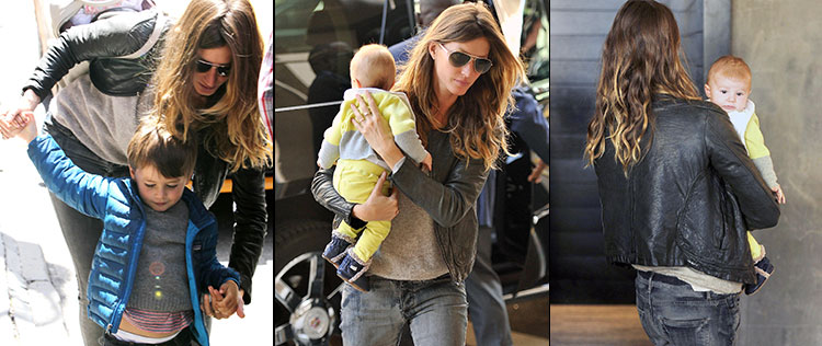Gisele Bündchen passeia com os filhos em NY, veja a foto!