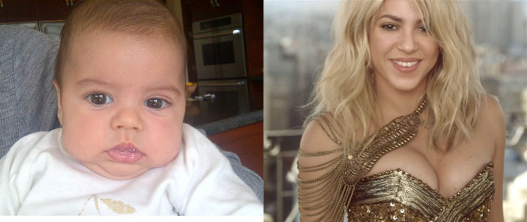 Shakira divulga uma foto do seu filho Milan