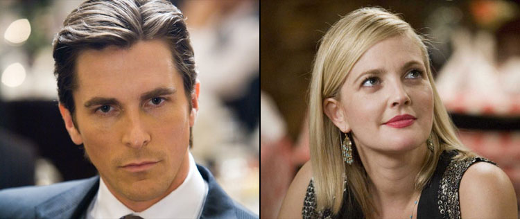 Drew Barrymore diz que tem uma queda por Christian Bale