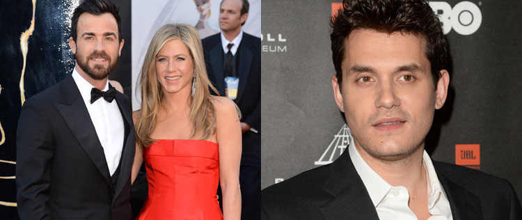 Jennifer Aniston encontra o ex, John Mayer, em jantar com o atual noivo