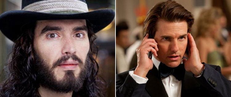 Russell Brand quis um convite de Tom Cruise para a Cientologia