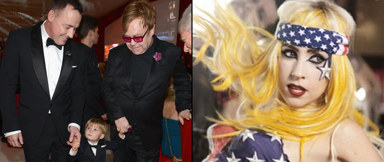 Lady Gaga pode ser madrinha do segundo filho de Elton John