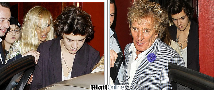 Harry Styles janta com Rod Stewart