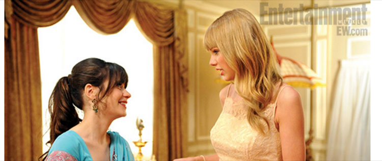 Veja a primeira imagem de Taylor Swift em <i>New Girl</i>