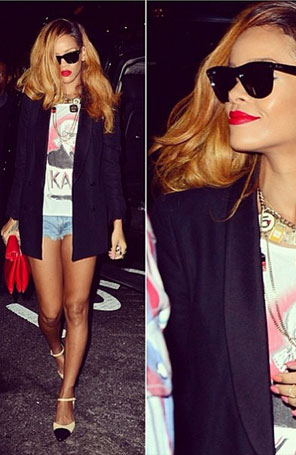 Rihanna usa <i>look</i> curto e posta a foto, veja aqui!