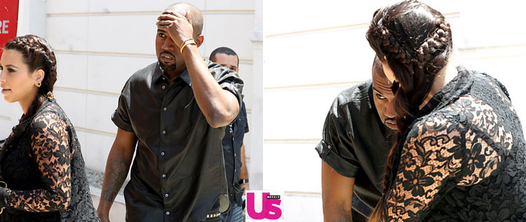 Kanye West bate a cabeça em poste na rua e recebe beijinho de Kim para melhorar. Veja!