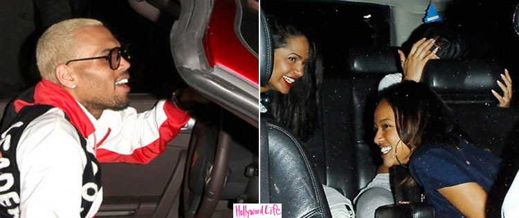 Chris Brown e Karrueche Tran curtem balada juntos, mas deixam local separadamente