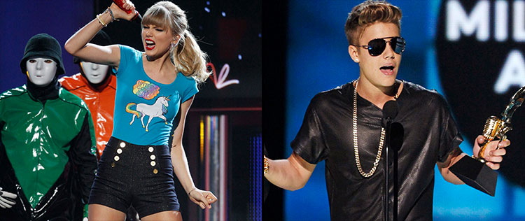 Taylor Swift dá dicas de que desaprova Justin Bieber