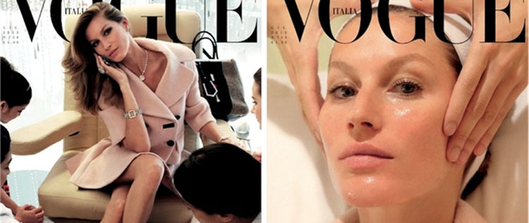 Gisele Bündchen faz tratamentos de beleza em capa