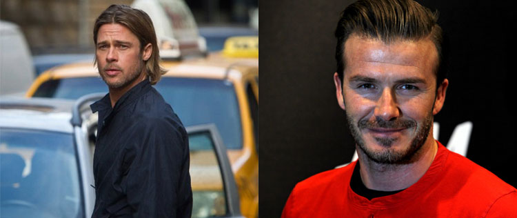 Brad Pitt quer que David Beckham ensine futebol aos seus filhos