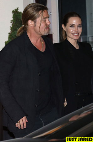 Angelina Jolie e Brad Pitt são flagrados em jantar romântico