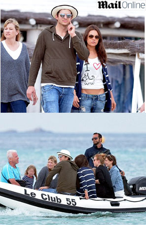 Ashton Kutcher e Mila Kunis passeiam com Princesa Beatrice em St. Tropez