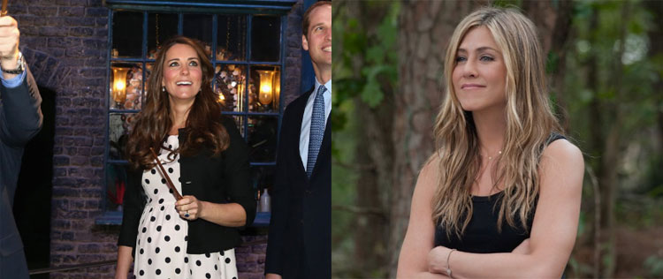 Jennifer Aniston inveja o cabelo de Kate Middleton