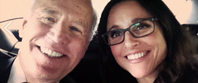 Julia Louis-Dreyfus se envergonhou na frente do vice-presidente dos Estados Unidos