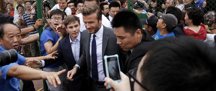 Evento com David Beckham acaba em tumulto na China
