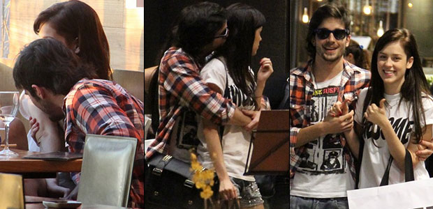 Fiuk e Sophia Abrahão trocam carinhos em passeio no <i>shopping</i>