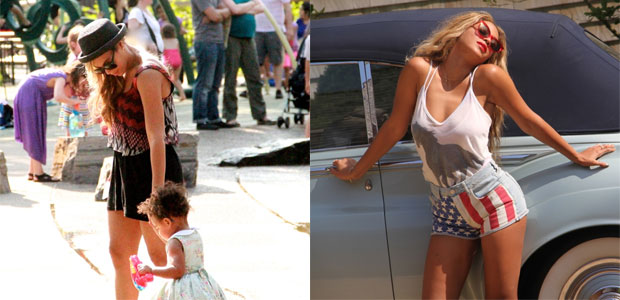 Beyoncé mostra o seu lado maternal e patriota em fotos