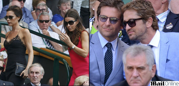 Gerard Butler e Bradley Cooper curtem final de torneio de tênis