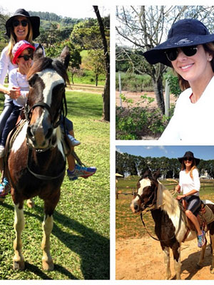 Ticiane Pinheiro passa o dia com a filha no sítio
