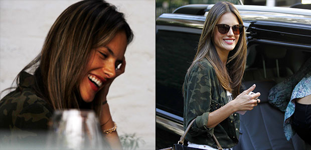 Alessandra Ambrósio almoça com amigos em São Paulo