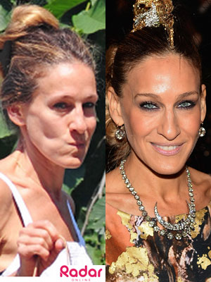 Sem maquiagem, Sarah Jessica Parker faz compras