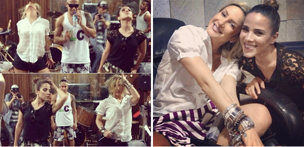 <i>Duas cantoras amigas muito felizes</i>, escreve Wanessa sobre Claudia Leitte