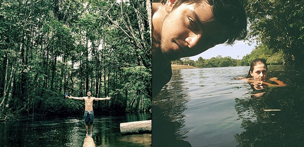 Rodrigo Simas grava nova novela na Amazônia e posa sem camisa