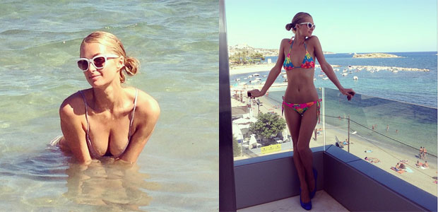 Em Ibiza, Paris Hilton divulga fotos mostrando a boa forma