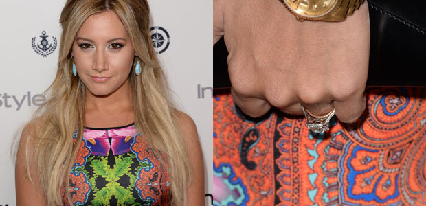 Veja o anel de noivado de Ashley Tisdale!