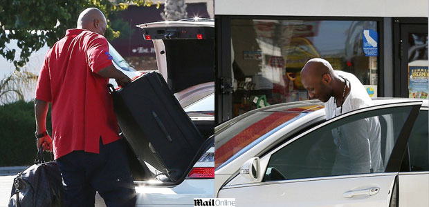 Marido de Khloé Kardashian é visto saindo de casa com malas